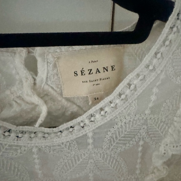 Sezane Cream Lace Blouse - Picture 3 of 5